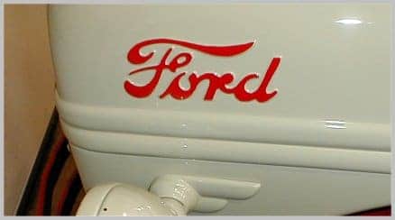 Embossed Ford script was added to the 8N hood
